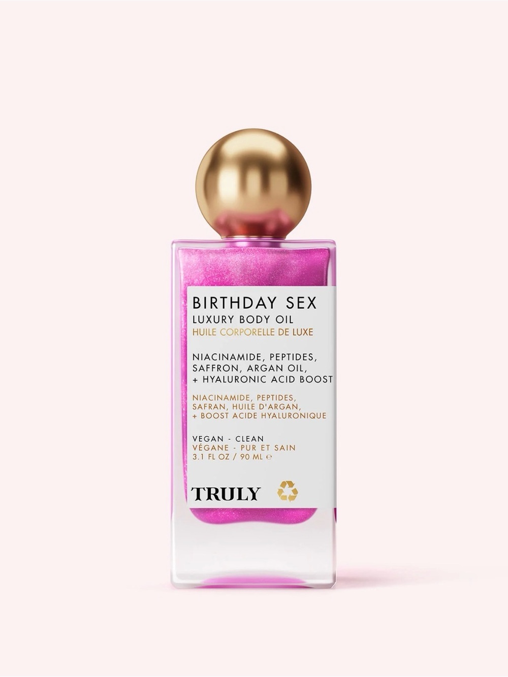 TRULY Birthday Sex Luxury Body Oil - Pink with Gold Cap